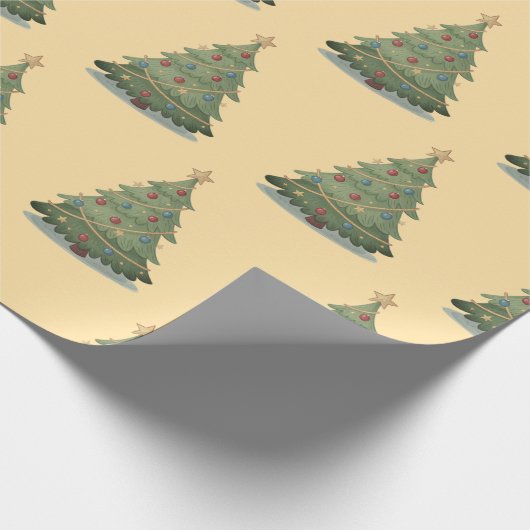 Christmas tree gift wrap geschenkpapier (Ecke)