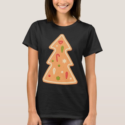 Christmas Tree Gingerbread cake Xmas T-Shirt (Vorderseite)