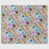 cHRISTMAS Tree Glitzer Collage Geschenkpapier (Flach)