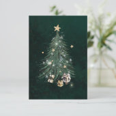 Christmas Tree - God Jul Dankeskarte (Stehend Vorderseite)