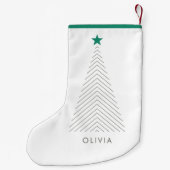 Christmas Tree Green Star Scandi Kleiner Weihnachtsstrumpf (Rückseite)