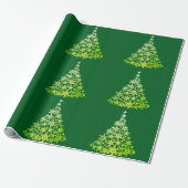 Christmas Tree Green Wrapping Paper Geschenkpapier (Ungerollt)