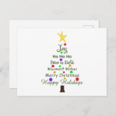 Christmas Tree Greetings Postkarte (Vorne/Hinten)