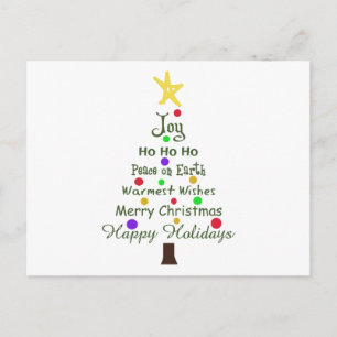 Christmas Tree Greetings Postkarte