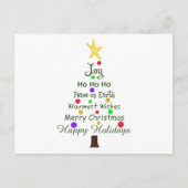 Christmas Tree Greetings Postkarte (Vorderseite)