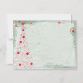 Christmas Tree Grunge Christmas Party Invitation Einladung (Rückseite)