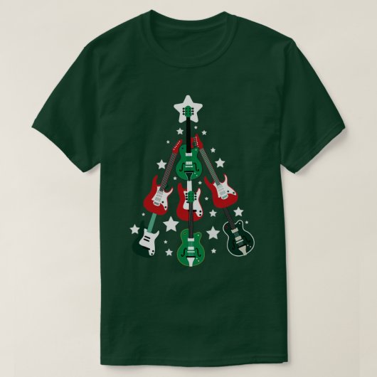 Christmas Tree Guitars Gitarrist Gitarre Player Mu T-Shirt (Design vorne)