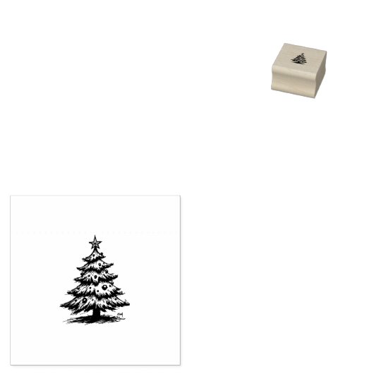 Christmas tree  gummistempel (Stempel)