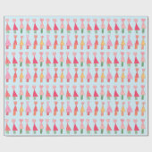 Christmas Tree Hearts Wrapping Paper Geschenkpapier (Flach)