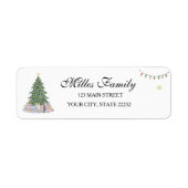 Christmas Tree Holiday Address Label (Vorne)