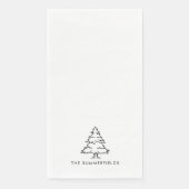 Christmas Tree Holiday Family Dinner Serviette (Vorderseite)