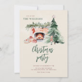 Christmas Tree Holiday Party Invitation Einladung (Vorderseite)