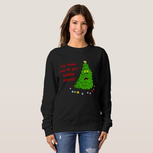 Christmas Tree Holiday Stress Sweatshirt (Vorne ganz)