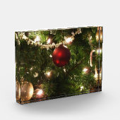 Christmas Tree I Holiday Pretty Green and Red Fotoblock (Links)