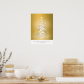 Christmas Tree In Gold Poster (Küche)