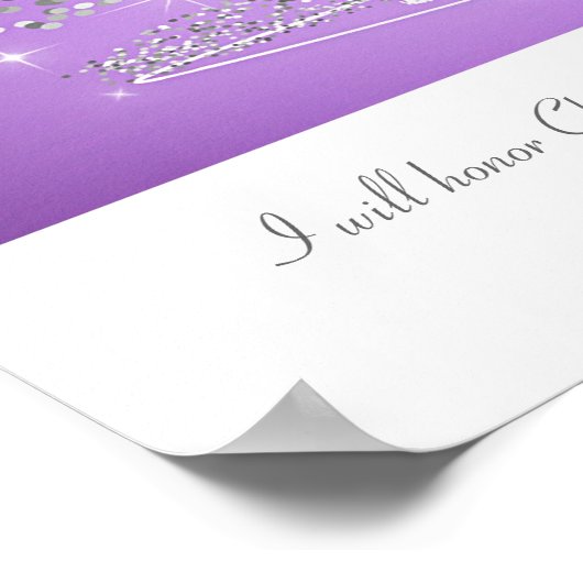 Christmas Tree In Purple Poster (Ecke)