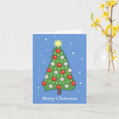 Christmas Tree in Snow Festive Holiday Card Karte (Gelbe Blume)