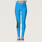 Christmas Tree Jingle Blue Leggings (Vorderseite)