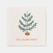 Christmas Tree Joy Paper Napkin Serviette (Vorderseite)