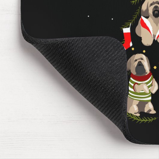 Christmas Tree Lhasa Apso Lover Xmas Dog Owner New Mousepad (Ecke)