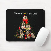 Christmas Tree Lhasa Apso Lover Xmas Dog Owner New Mousepad (Mit Mouse)