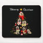 Christmas Tree Lhasa Apso Lover Xmas Dog Owner New Mousepad (Vorne)