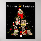 Christmas Tree Lhasa Apso Lover Xmas Dog Owner New Poster (Vorne)