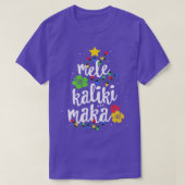 Christmas Tree light Mele Kalikimaka Tropical Hawa T-Shirt (Design vorne)