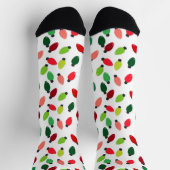 Christmas Tree Lights Original Print Socks Socken (Oben)