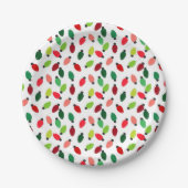 Christmas Tree Lights Party Paper Plates Pappteller (Vorderseite)