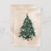 Christmas Tree Luxury Greeting Card Dankeskarte (Vorne/Hinten)