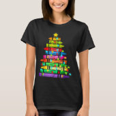 Christmas Tree Made Of Crayons School Teacher Life T-Shirt (Vorderseite)