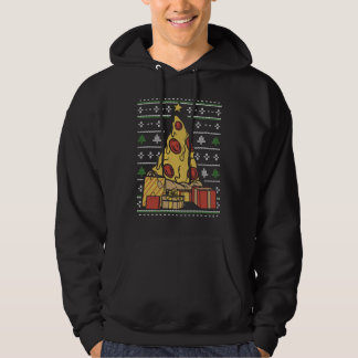 Christmas Tree Made Of Pizza With Gifts Hoodie