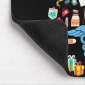 Christmas Tree Medical Tools Funny Nurse T Shirt Mousepad (Ecke)