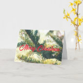 CHRISTMAS TREE MERRY CHRISTMAS CARD KARTE (Gelbe Blume)