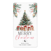Christmas Tree Merry Christmas Gift Sticker (Vorne)