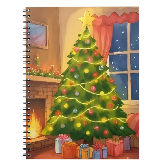 Christmas Tree | Merry Christmas Painting Notizblock (Vorderseite)