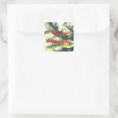 CHRISTMAS TREE MERRY CHRISTMAS QUADRATISCHER AUFKLEBER (Tasche)