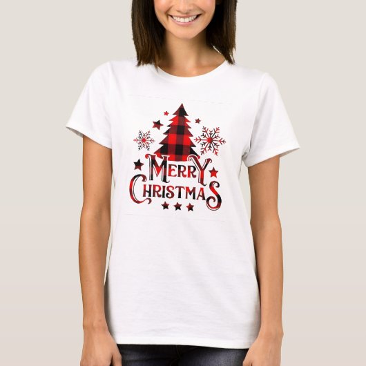 Christmas Tree – Merry Christmas T-Shirt Design (Vorderseite)