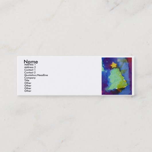 CHRISTMAS TREE MINI VISITENKARTE (Vorderseite)