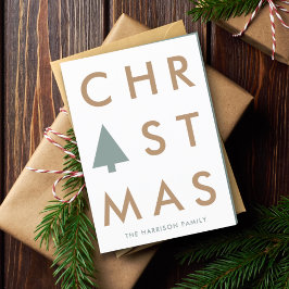 Christmas Tree Modern Minimalist Feiertagskarte