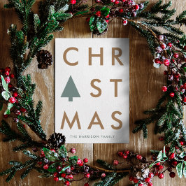 Christmas Tree Modern Minimalist Feiertagskarte