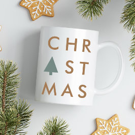 Christmas Tree Modern Minimalist Kaffeetasse