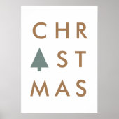 Christmas Tree Modern Minimalist Poster (Vorne)