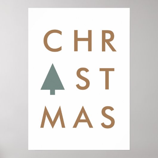 Christmas Tree Modern Minimalist Poster (Vorne)