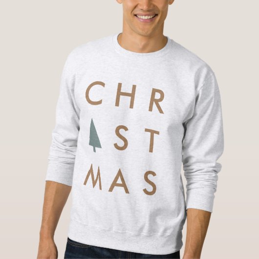 Christmas Tree Modern Minimalist Sweatshirt (Vorderseite)