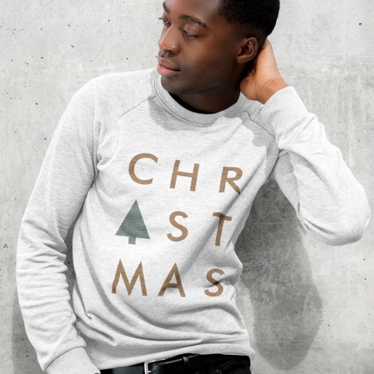Christmas Tree Modern Minimalist Sweatshirt