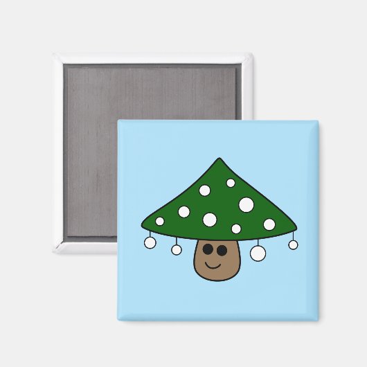 Christmas Tree Mushroom Magnet (Vorderseite/Rückseite)