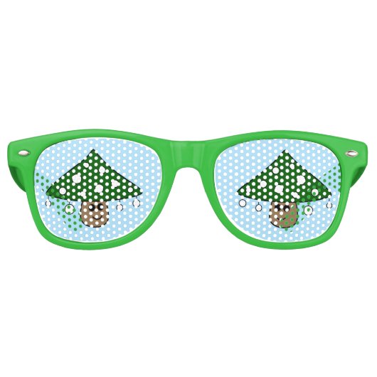 Christmas Tree Mushroom Party Shades Partybrille (Vorderseite)