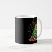 Christmas Tree Musical Note Music Teacher Musician Kaffeetasse (VorderseiteRechts)